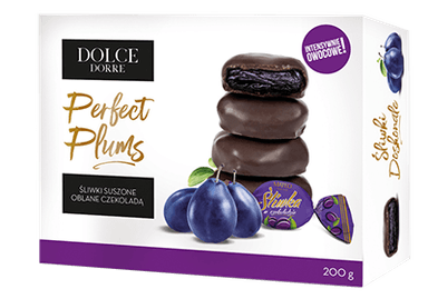 Plums in chocolate DOLCE DORRE, 200 g