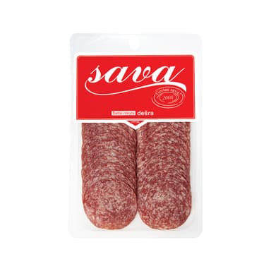 Cold smoked sausage SAVA, sliced, II r., 90g