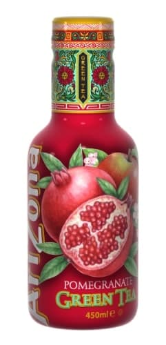 Green tea drink ARIZONA, pomegranate flavor, 450ml PET D