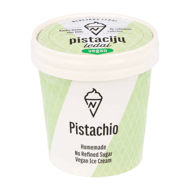 Vegan pistachio edible ice cream