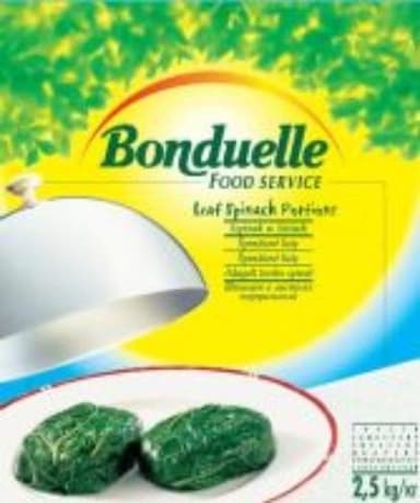 Frozen spinach leaves BONDUELLE, 2,5  kg