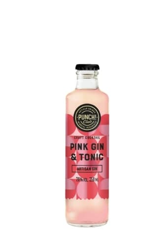 Alkoholinis kokteilis PUNCH CLUB, Pink Gin & Tonic 7%, 250 ml