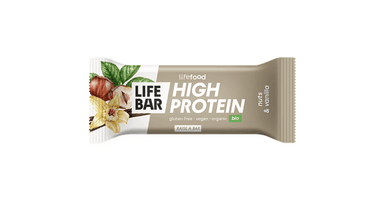Protein bar with nuts and vanilla, organic
