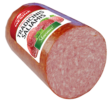 TRADICINIS karštai rūkytas saliamis, 600g