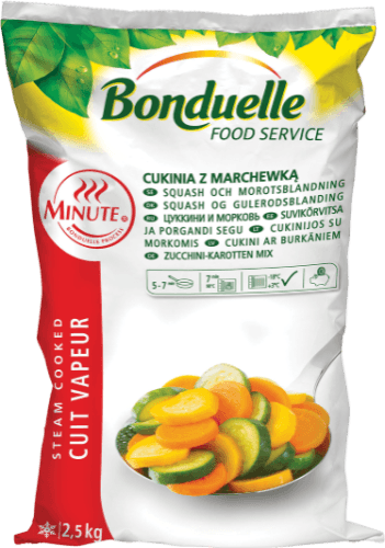 Šaldytas cukinijų ir morkų mišinys BONDUELLE, 2,5 kg
