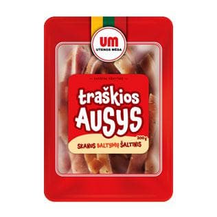 Hot smoked pig ears BIOVELA, crispy, sliced, 200 g