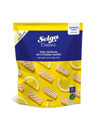 Mini waffles SELGA lemon flavor, 250 g