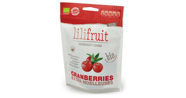 Soft rehydrated dried cranberries, organic