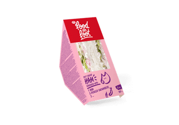 Sandwich SOFT BREAD, with ham and pickles, vending, 185 g