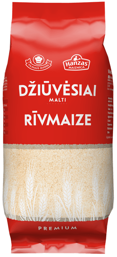 Dry breadcrumbs VILNIAUS DUONA, ground, 375 g (M)