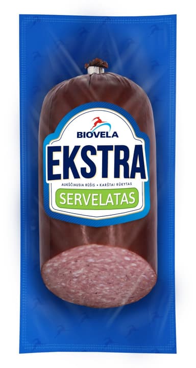 Karštai rūkytas servelatas BIOVELA Ekstra, aukščiausia rūšis, 400 g
