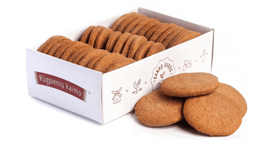 Whole grain rye cookies