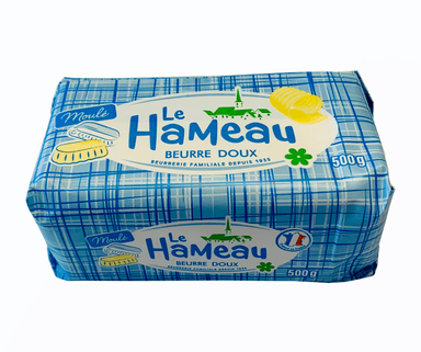 Butter Le Hameau,  suitable for puff pastry, 82%, 500 g