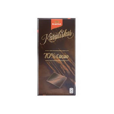 Chocolate KARALISKAS, 70%, Cocao, 100 g