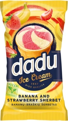 Sherbet DADU with strawberrys and bananas 120ml