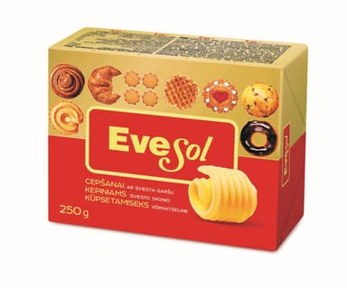 EVESOL Margarine for frying with butter taste, 72%, 250 g