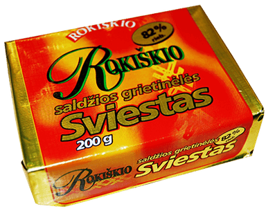 ROKIŠKIS butter, 82% fat, 200 g