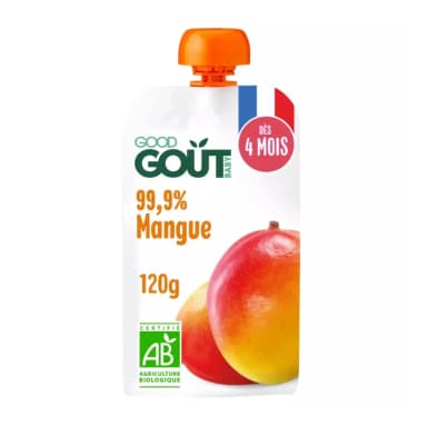 Mango puree, suitable for 4 months and up, organic