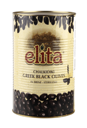 Olives ELITA black, pitted, 4,1 kg/ 2 kg