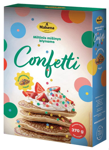Flour mixture MALSENA, CONFETTI, for pancakes, 370 g