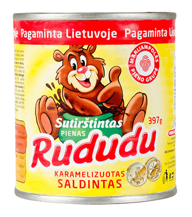 Caramelized sweetened condensed milk RUDUDU, 397 g