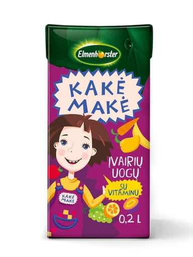 Įvairių uogų sulčių gėrimas ELMENHORSTER KAKĖ MAKĖ, su vitaminu C, 0,2 l