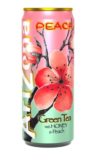 Cold tea drink ARIZONA, with honey and peach juice, 0,33 l D
