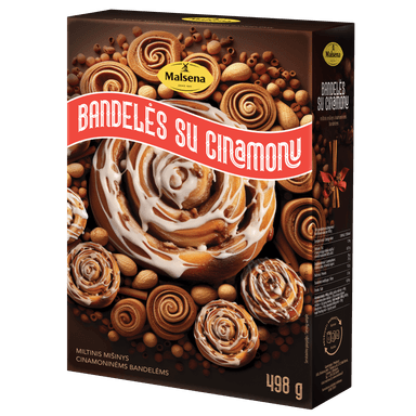 Miltinis mišinys MALSENA, cinamoninėms bandelėms, 498 g