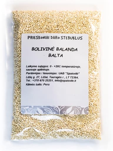 Bolivinės balandos sėklos, baltos, 1 kg