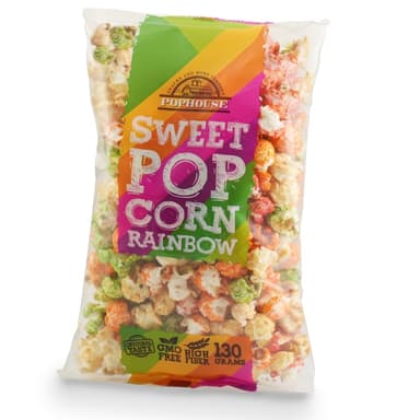 POPHOUSE popcorn, sweet, colored, 130 g