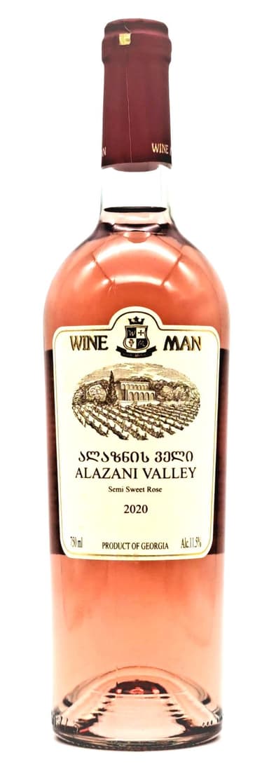 Wine, WINE MAN, Alazani Valley, semi sweet rose, 11%, 0.75l