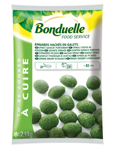 Šaldyti smulkinti špinatai BONDUELLE, 2,5 kg