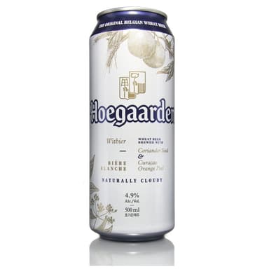 Beer Hoegaarden, 4,9% 0,5l, can