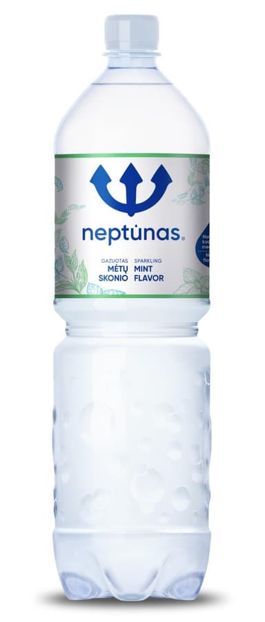 Stalo vanduo NEPTŪNAS, gazuotas, su mėta, 1,5 l D