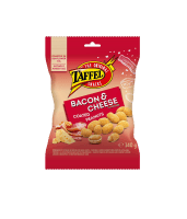 Roasted peanuts in a bacon and cheese flavored coating TAFFEL 140g