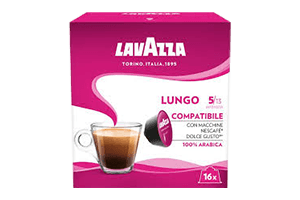 Kavos kapsulės LAVAZZA LUNGO 128g.
