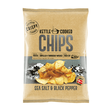 Bulvių traškučiai su druska ir pipirais KETTLE COOKED