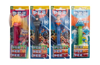 Candy PEZ, various flavors, with filling, 25,5 g