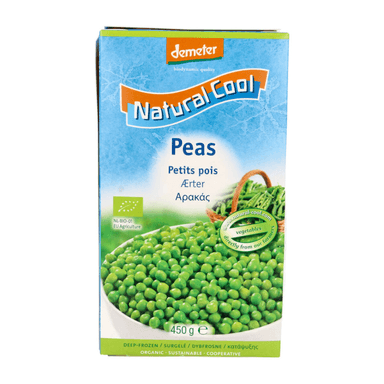 Frozen green peas, biodynamic
