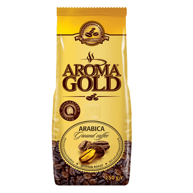 Medium roast natural ground coffee AROMA GOLD, 250 g