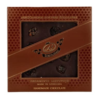 Chocolate without added sugar with raisins