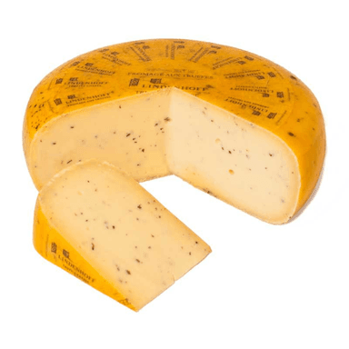 GOUDA LINDENHOFF cheese with truffles, aged for 12 months.