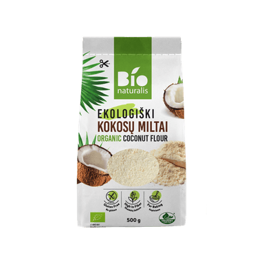 Ekologiški kokosų miltai BIONATURALIS, 500g LT-EKO-001