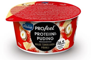 Baltyminis pudingas Valio PROFEEL, baltojo šokolado ir riešutų skonio, 150 g
