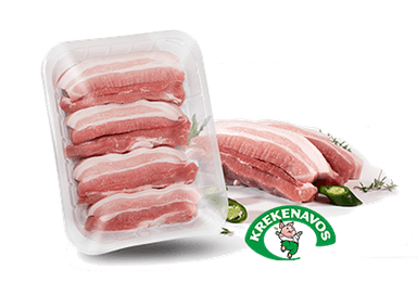 Atšaldyta kiaulienos šoninė su oda be papilvės, 360 g