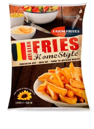 Frozen potatoes HOME STYLE, straight, no skin, 2,5 kg