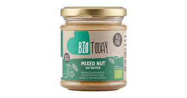 Įvairių riešutų kremas, ekologiškas