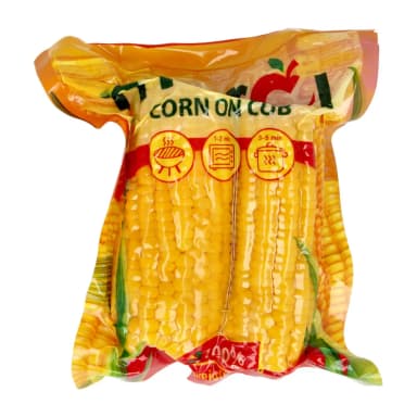 Boiled sweet corn cobs