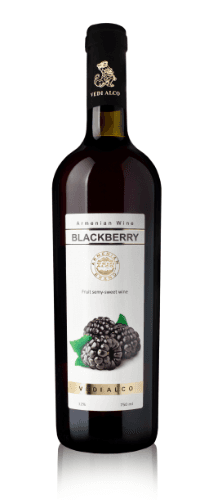 Wine blackberry VEDI - ALCO, semi sweet, 12%, 0.75l