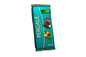 Dark chocolate with healthy hazelnuts PERGALĖ, 85g
